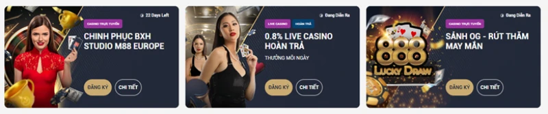 Khuyến mãi casino trực tuyến M88